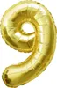 Oblique Unique 1x Folien Luftballon mit Zahl 9 Geburtstag Produktbild-Vorschau 1