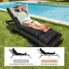 (Noir) Coussin pour chaise longue 180x50x10cm, Coussin pour Voir les images du produit 7