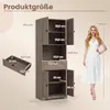 COSTWAY Badezimmerschrank, Hochschrank mit 4 Türen & 1 Produktbild-Vorschau 3