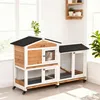 PawHut Clapier bois pour lapins petit enclos animaux villa Voir les images du produit 9