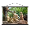 MuchoWow® Textilposter Familie - Tiere - Erdmännchen 120x80 Produktbild-Vorschau 1