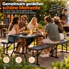 Set di mobili da giardino pieghevoli Rijoka - look legno - Anteprima dell’immagine prodotto 2