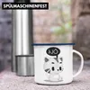 Trendation - Katze Nö Emaille Tasse Lustige Emaille Emaille Produktbild-Vorschau 4