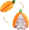 Peluche Lapin, Réversible Carotte Fraise Doudou Lapin en Voir les images du produit 2