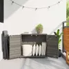 An outdoor storage cabinet on a balcony. Voir les images du produit