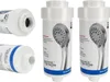 Two shower filters are shown, with close-up views of the ends of a third filter on the left. Produktbild-Vorschau