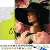 Malen nach Zahlen Erwachsene Frau Eleganz Blumen 50x40 - 32 Produktbild-Vorschau 1