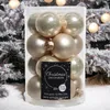 Christbaum-Mini-Kugeln Pearl beige Ø 3,5 cm aus Glas - 16er Produktbild-Vorschau 5