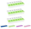 3x WELLGRO® Tablettenbox für 7 Tage - je 2 Fächer pro Tag, Produktbild-Vorschau 2