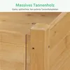 Close-up view of the corner joint of a wooden planter box, highlighting the wood grain and construction. Produktbild-Vorschau