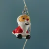 LED Drahtlichterkette NIKOLAUS - 20 warmweiße LED - L: 1,90m - Timer - Batterie - rot, weiß Produktbild-Vorschau