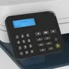 Close-up of a printer's control panel with a digital display and buttons. Produktbild-Vorschau