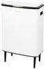 Cubo de basura Eluno, capacidad de 60 litros, metal blanco. Vista previa de la imagen del producto 1
