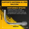 Extralink Supporto da balcone destro per antenna Anteprima dell’immagine prodotto 5
