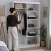 BEAUTYSOFA | Armoire DONATELLO 120 cm Blanc/Artisan avec Voir les images du produit 4
