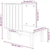 vidaXL Casetta per gatti 60x36x60 cm in legno di pino Anteprima dell’immagine prodotto 10