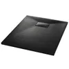 vidaXL Duschwanne SMC Schwarz 90×70 cm Produktbild-Vorschau 1
