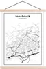 MuchoWow® Textilposter Stadtplan - Schwarz und Weiß - Produktbild-Vorschau 1