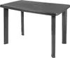 A dark gray plastic garden table is shown against a white background. Anteprima dell’immagine prodotto