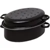 KARL KRÜGER Gänsebräter oval 7,5 l Ø38cm emailliert schwarz Produktbild-Vorschau 2