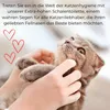 Hands petting a cat with hearts drawn around it. Produktbild-Vorschau