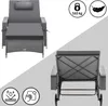 Casaria® Chaise longue en polyrotin Gris Anthracite coussin Voir les images du produit 2