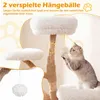 COSTWAY Kratzbaum 134cm, 5-stöckig Katzenkratzbaum mit Produktbild-Vorschau 6