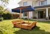 Sandkasten LIGNI Holzsandkasten Sonnenschutz Dach Holz Produktbild-Vorschau 4