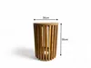 Teakholz Beistelltisch - Holzhocker Couchtisch -  Produktbild-Vorschau 6