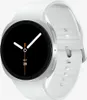 A white smartwatch with a silver bezel is shown against a white background. Náhľad obrázku produktu