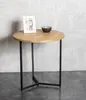 HAKU Beistelltisch eiche, schwarz - Massivholz, Metall, Produktbild-Vorschau 5