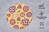 MuchoWow® Mauspad Mousepad Muster - Blumen - Lila - Orange Produktbild-Vorschau 3