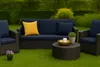 Bankkissen 160×60×50x7 cm blau – Sitzkissen für Gartenbank Produktbild-Vorschau 4