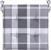 vidaXL Gartenstuhl-Kissen 2 Stk. Grau Karomuster 40x40x4 cm Produktbild-Vorschau 4