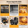 Collage of images showcasing features of an air fryer. Produktbild-Vorschau