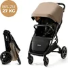 A beige and black Kinderkraft MITZY buggy shown in both its open and folded states against a white background. Náhľad obrázku produktu