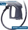 Close-up of a pressure washer gun with a hose attached. Produktbild-Vorschau
