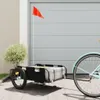 vidaXL Príves na bicykel čierny Oxford tkanina a železo Náhľad obrázku produktu 2