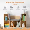 HOMCOM Kinderboekenrek 2-in-1, hoekmodel met 6 vakken, Productafbeelding-voorbeeld 4