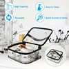 Aucuu Toiletry Bag Transparent, 2-częściowa kosmetyczka Podgląd zdjęcia produktu 4
