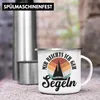 Trendation - Mir Reichts Ich Geh Segeln Emaille Tasse Produktbild-Vorschau 3
