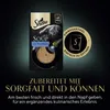 A product shot of Sheba cat food soup with tuna, presented in a marketing context with descriptive text. Voir les images du produit