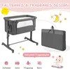 2 in 1 Beistellbett & Babywiege, 5-stufig Höhenverstellbar Produktbild-Vorschau 5