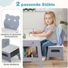 COSTWAY Kindertisch mit 2 Stühlen, Maltisch 5 in 1 mit Produktbild-Vorschau 7