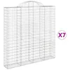 BEI CLORIS Gabionen mit Hochbogen 7 Stk. 200x30x200/220cm Produktbild-Vorschau 2