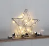 Metall Weihnachtsstern in silber mit Timer - 40 LED / 30 cm Produktbild-Vorschau 2