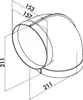 NABER R-RBV flow 150 curva per tubi a 90° / bianco / 150 mm Anteprima dell’immagine prodotto 2