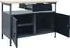 vidaXL Pracovný stôl čierny 120x60x85 cm Oceľ Náhľad obrázku produktu 4