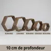 IvoQ Hexagon Étagères Murales Lot de 5 - Bois - Marron Voir les images du produit 7