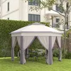Outsunny Gartenpavillon Faltpavillon mit 6 Seitenteile Produktbild-Vorschau 9